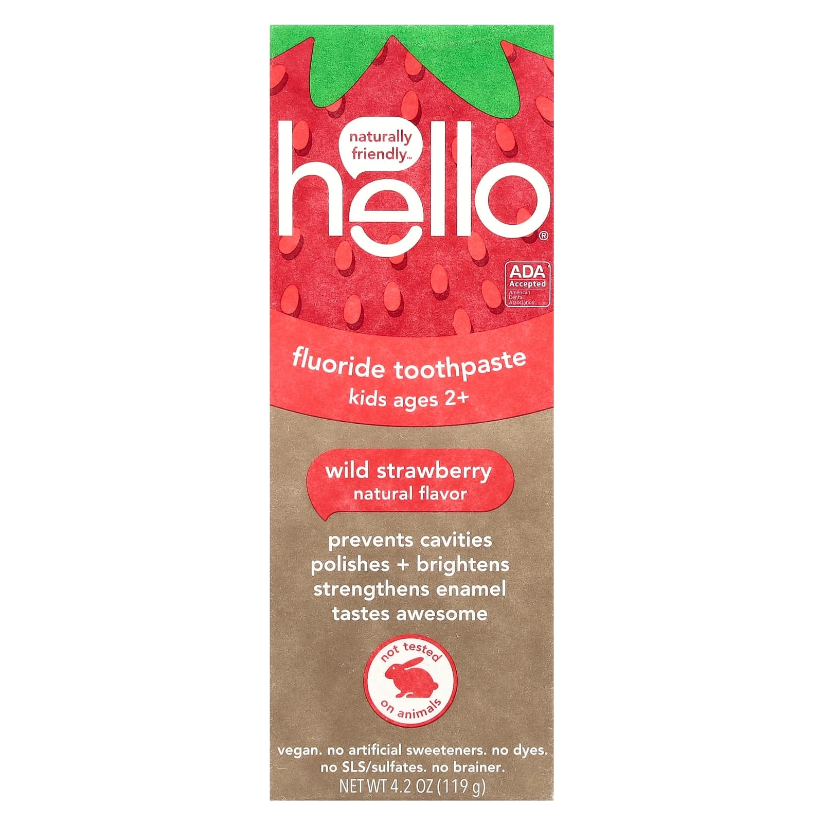 Kids Fluoride Wild Strawberry Toothpaste Ages 2+ 119 g