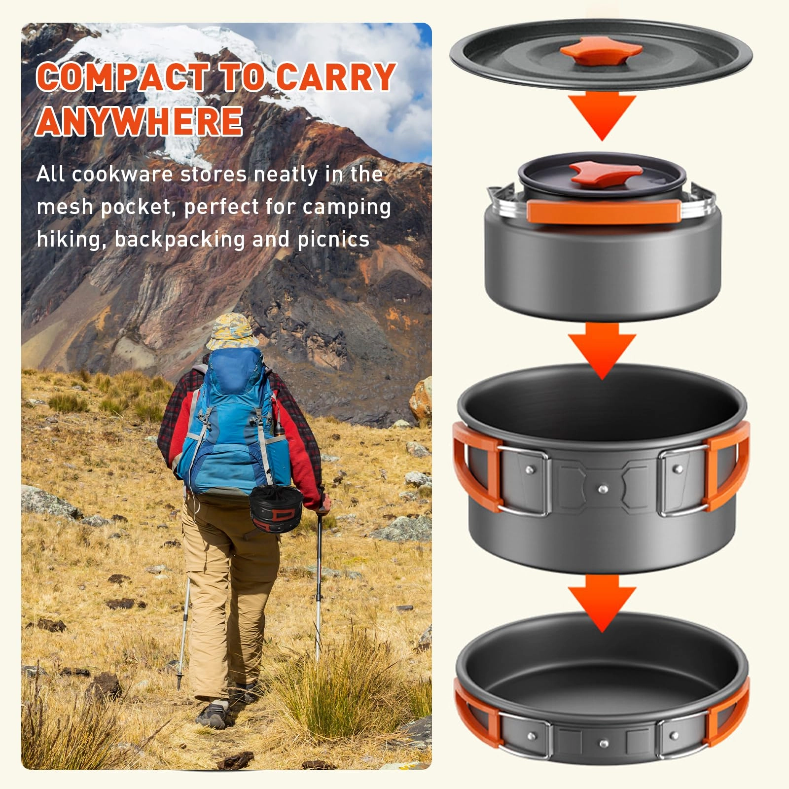 Camping Cooking Set - 17 pieces