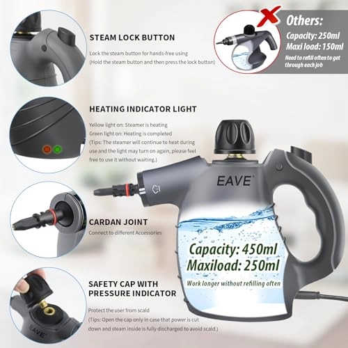 Handheld Steam Cleaner - 450 Milliliters