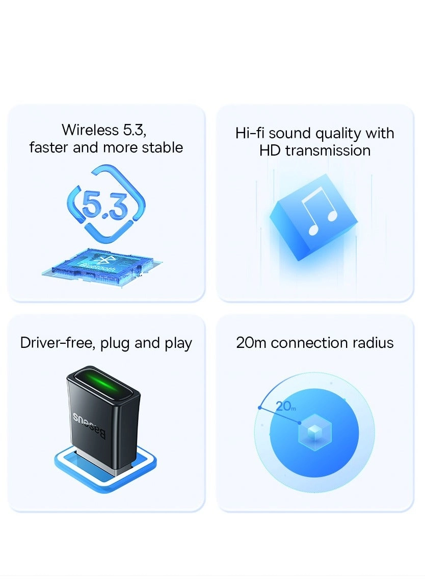 Bluetooth 5.3 Adapter - USB Black