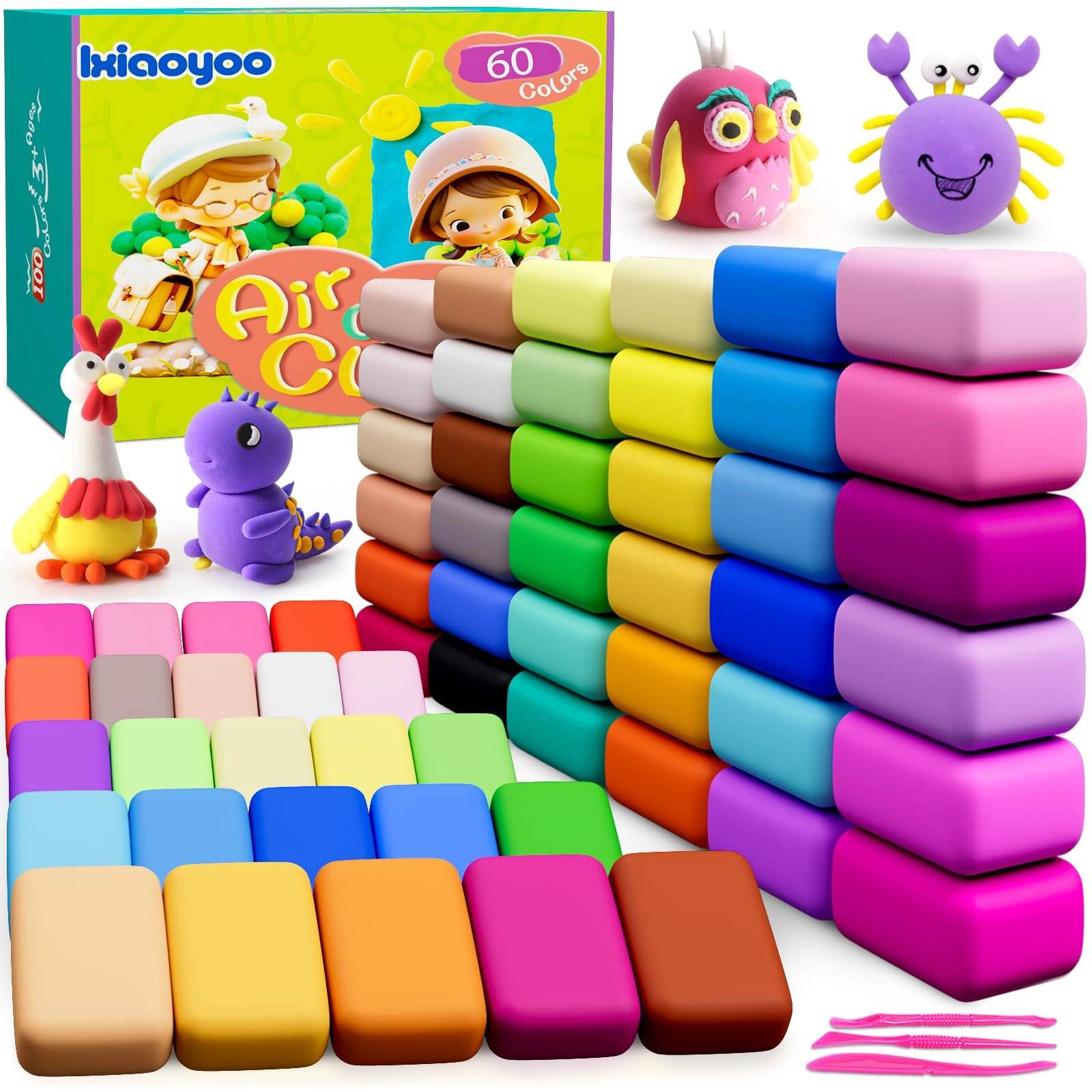 Ixiaoyoo Air Dry Clay - 60.0 Count