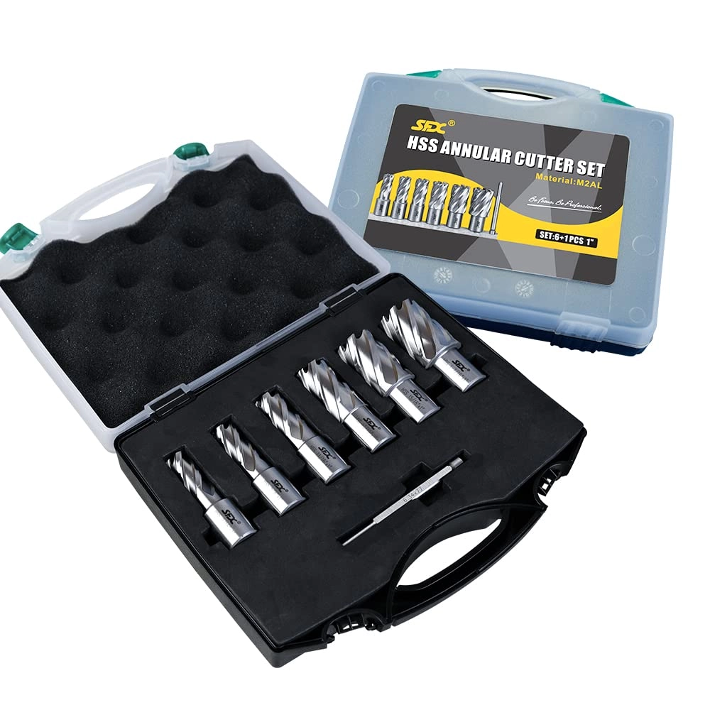 Annular Cutters - High Speed Steel (HSS) 6pcs 9/16" to 1-1/16" Cutting Diameter