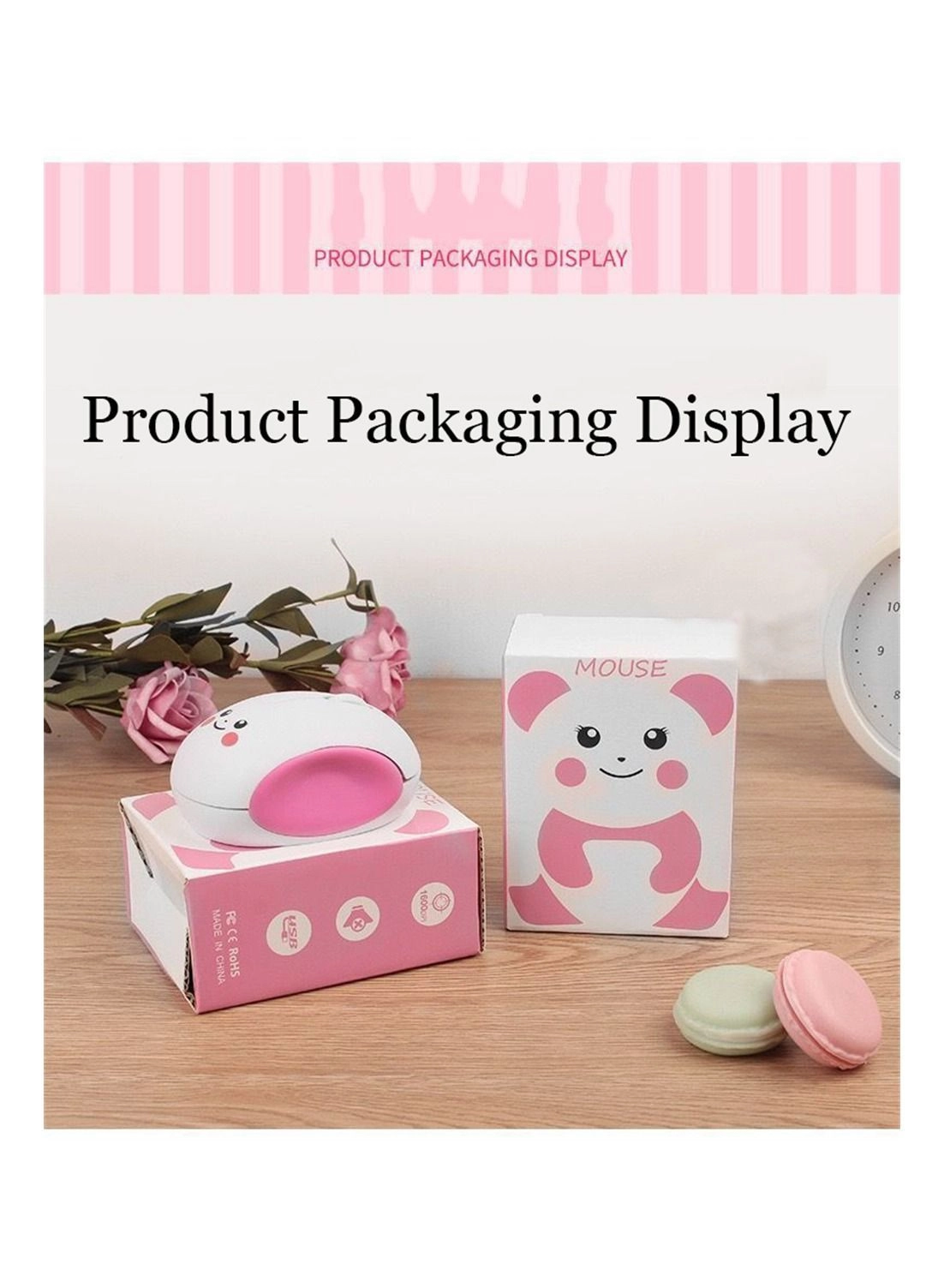 Smiley Bun Egg Shape Cartoon Mouse - Wireless