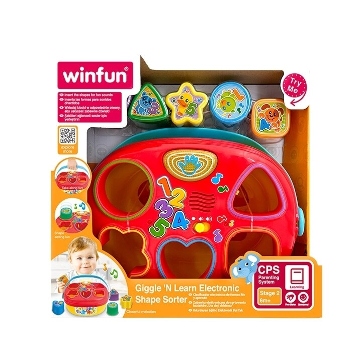 Giggle 'N Learn Electronic Shape Sorter - 5 Shapes Light-up Button