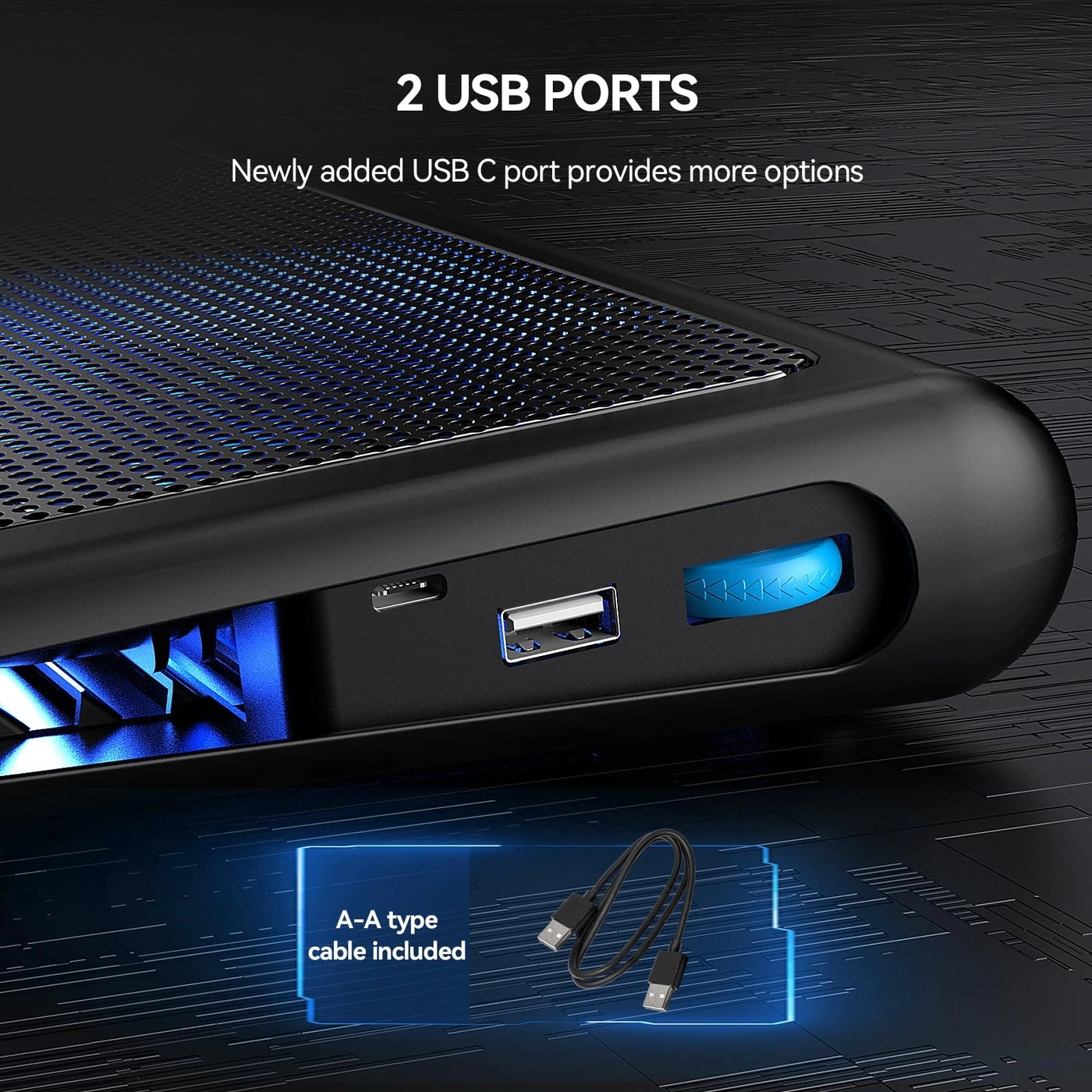 Laptop Cooling Pad - two 110mm fans 16 inches