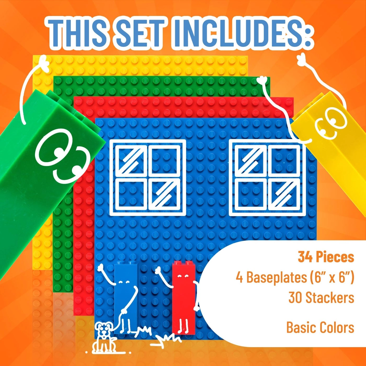 Stackable Baseplates - 4 pcs
