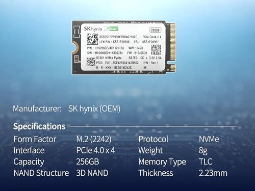 SK OEM BC901 - 256GB 2242