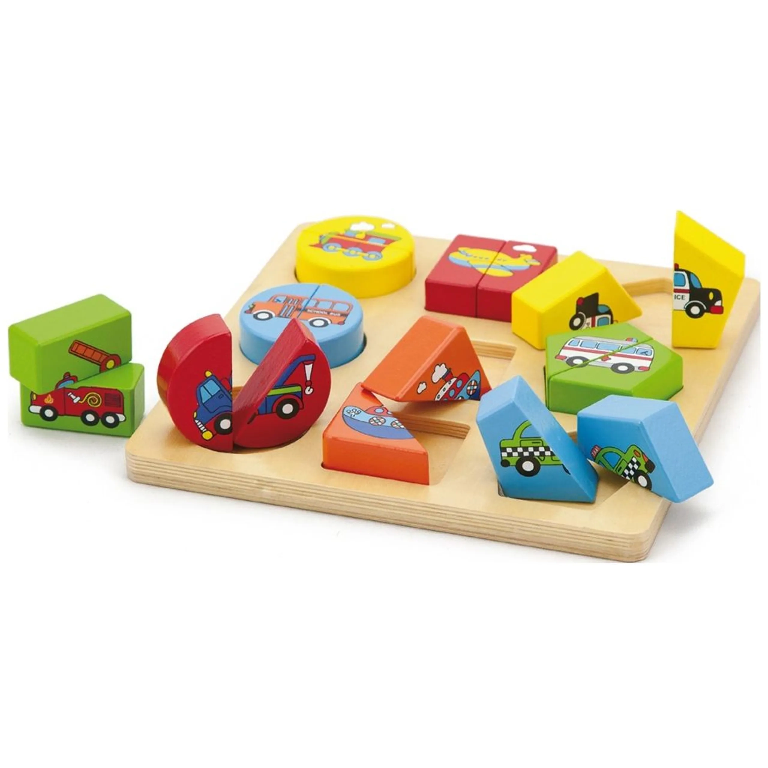 Vehicles Shape Block Puzzle - 18 pcs