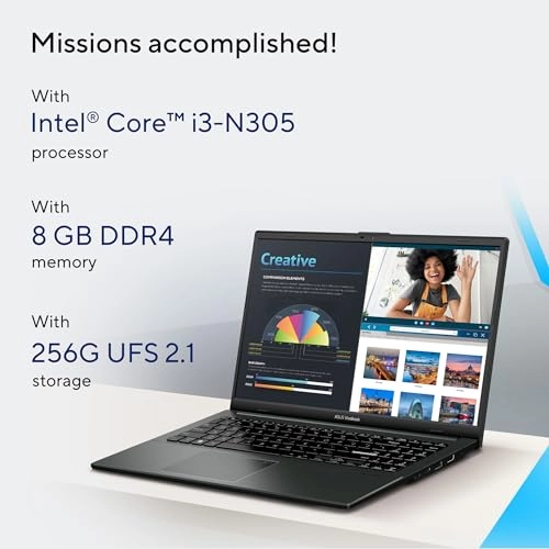 VivoBook Go 15 E1504GA-WS36 - 15.6'' Core i3-N305 8GB DDR4 256GB SSD