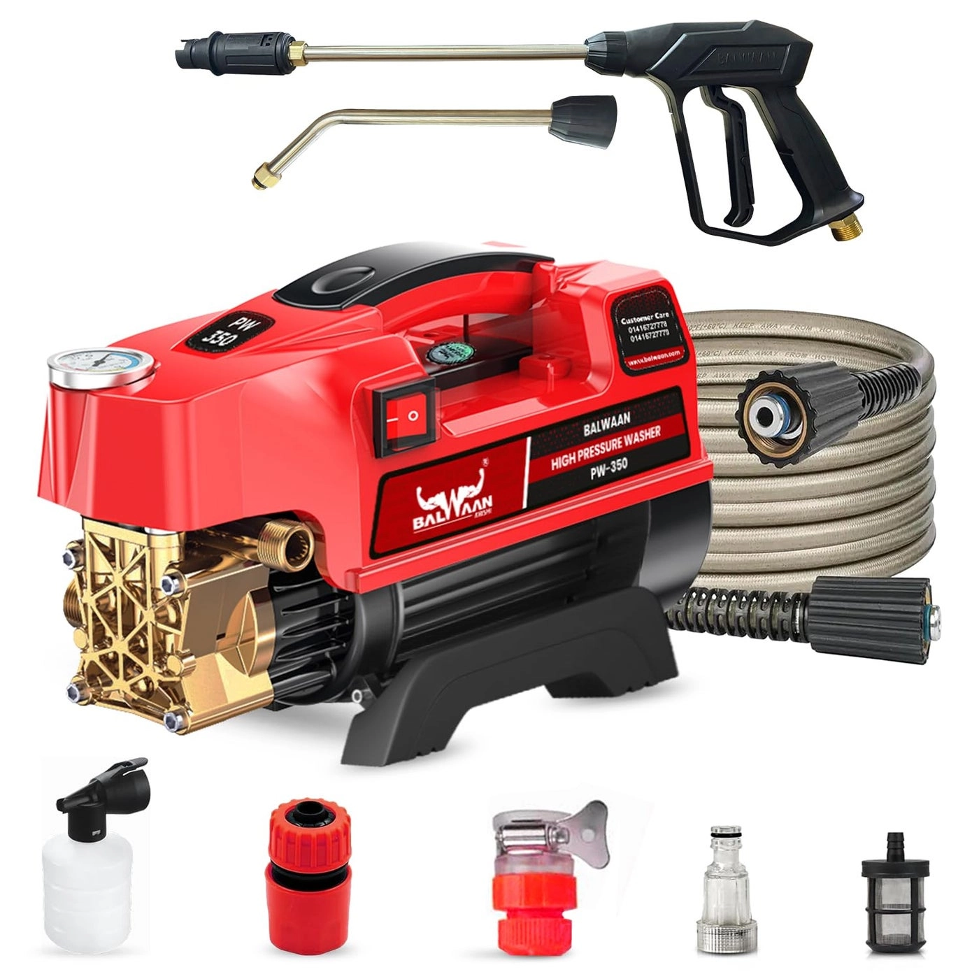 Balwaan Krishi PW350 - Pressure Washer 1800w 120150 Bar 75 LTRMin