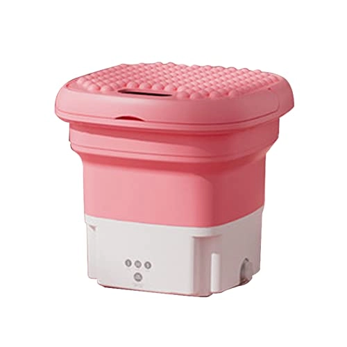 Portable Mini Washing Machine, 2.8l Foldable Laundry Tub, 36w Ultrasonic Washing Machine With Handle For Camping Home Travel Apartments Dorms, Personal Cleaning Machine For Socks Underwear