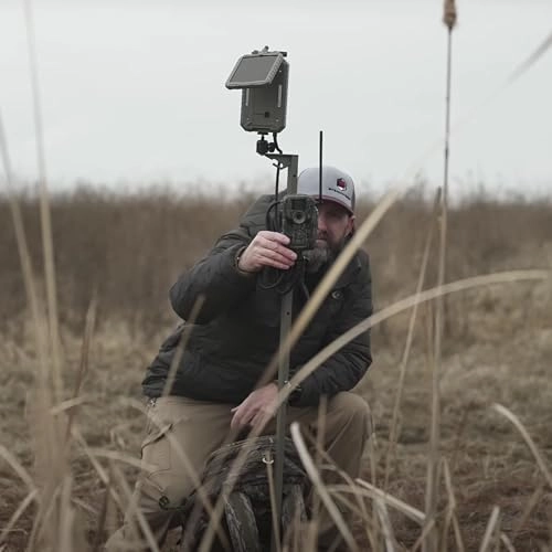 Fusion Max - 36MP Cellular + Lithium Solar Power Panel - 12V + Economy Trail Camera Holder + 32GB Ultra SDHC UHS-I Memory Card + Hi-Speed SD USB 2.0 Card Reader