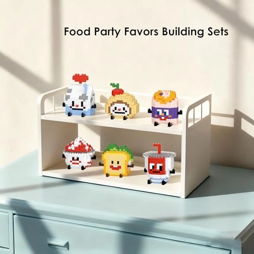 Mini Food Building Set (D2218) - Micro Bricks 6 Pack