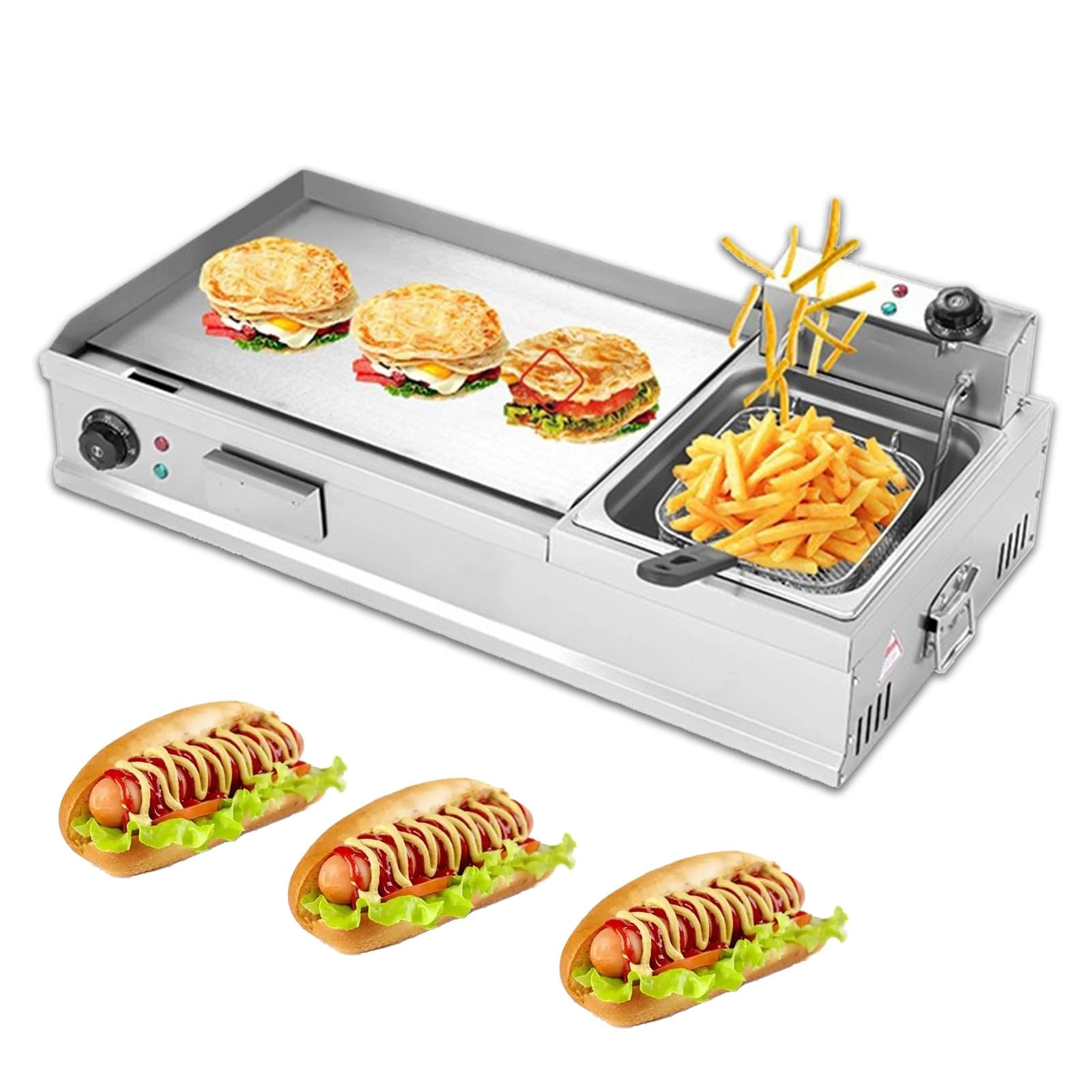 Electric Griddle - 35 x 40cm Deep Fryer