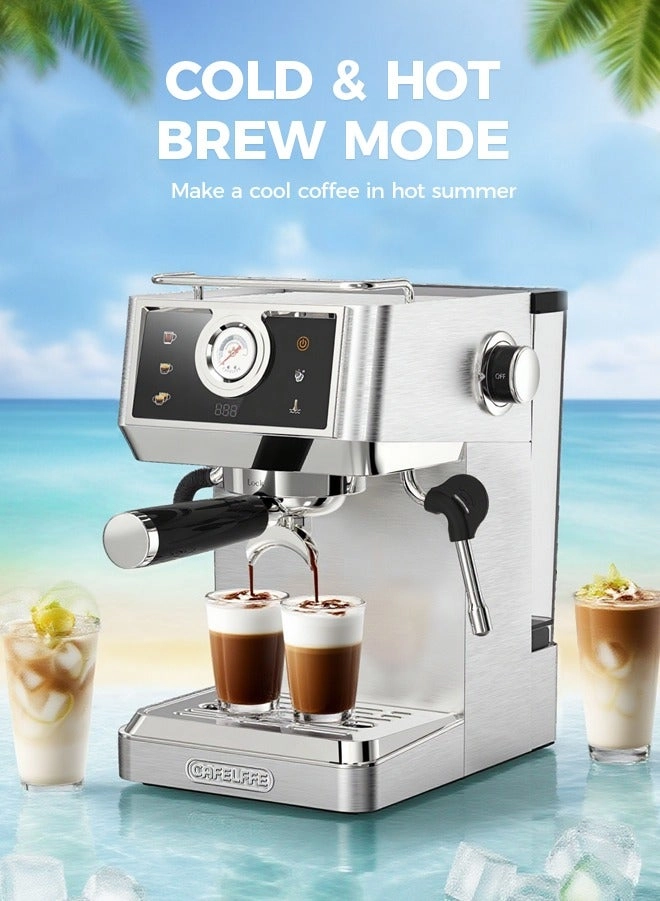 20Bar Espresso Machine - 1.3L Double Boilers One-Touch