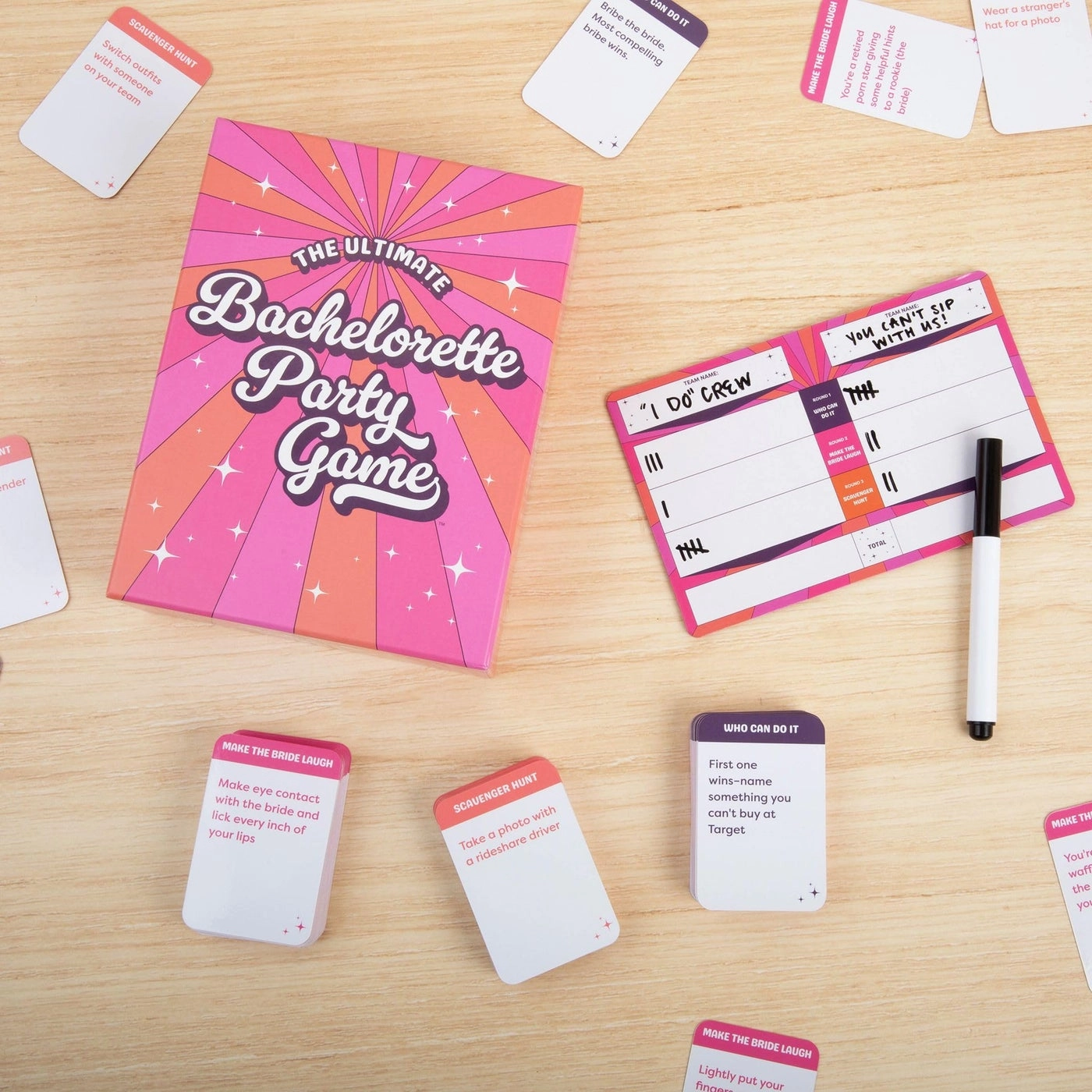 The Ultimate Bachelorette Party Game - 150 prompt cards Ages 17 Up