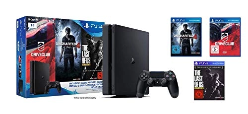 PlayStation 4 - 1TB + Uncharted 4 + Drive Club + The Last of Us
