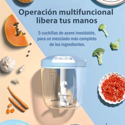 Food Chopper - 900 ml 5 Steel Blades