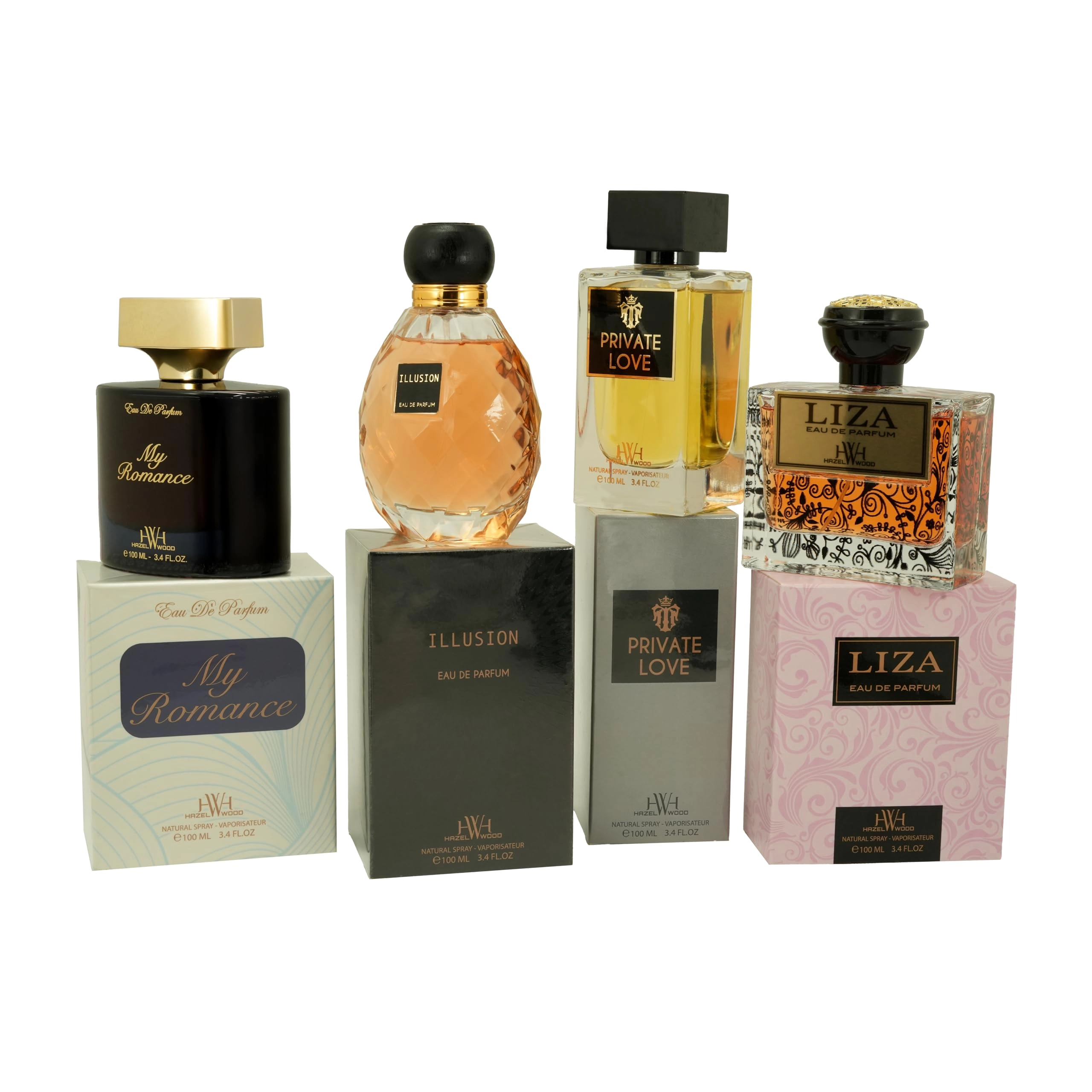 Misnad perfumes llc Liza - 100 ml Eau de Parfum + My Romance - 100 ml Eau de Parfum + Private Love - 100 ml Eau de Parfum + Illusion - 100 ml Eau de Parfum