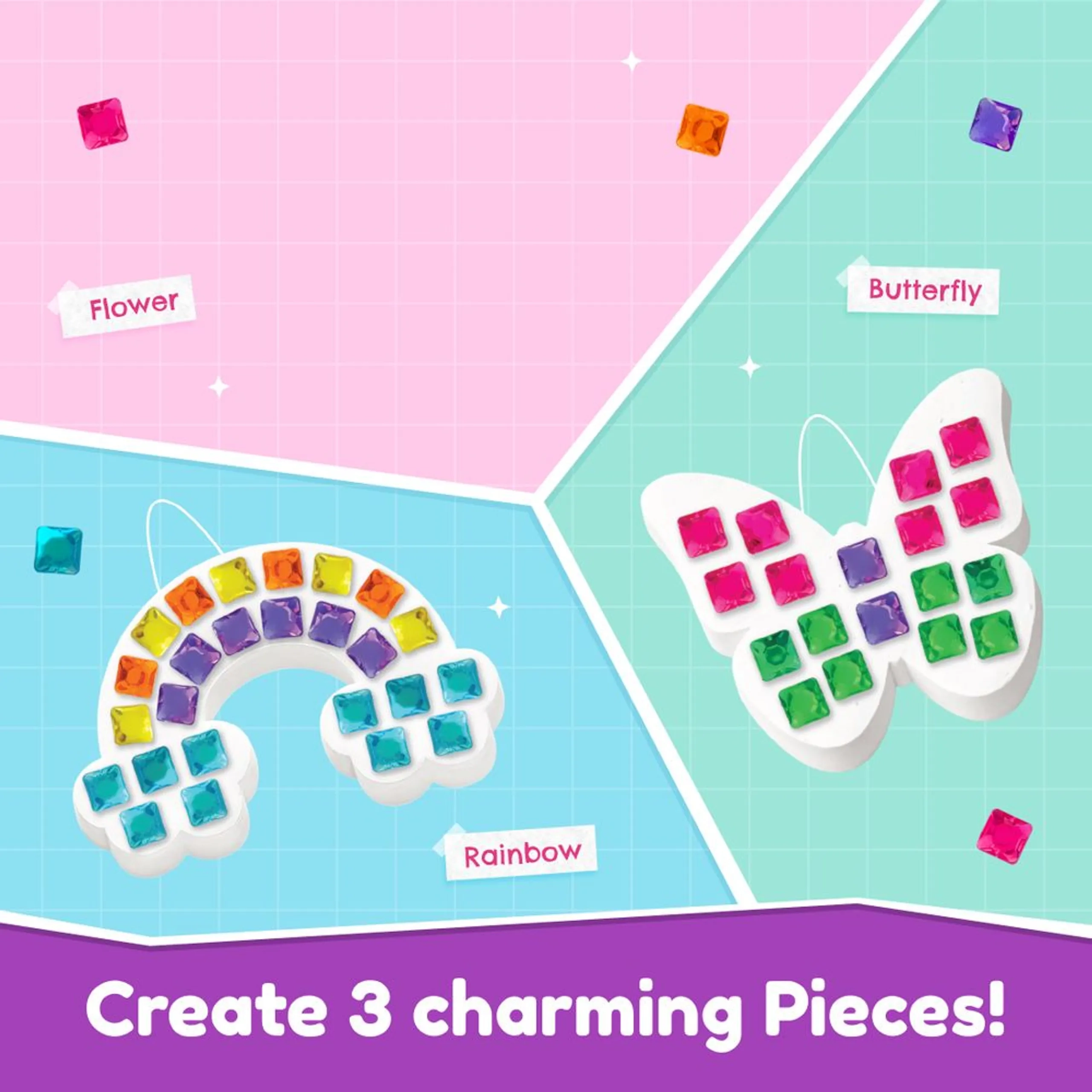 Mosaic Marvels DIY Craft Kit - Multicolor 50 Plus Pcs