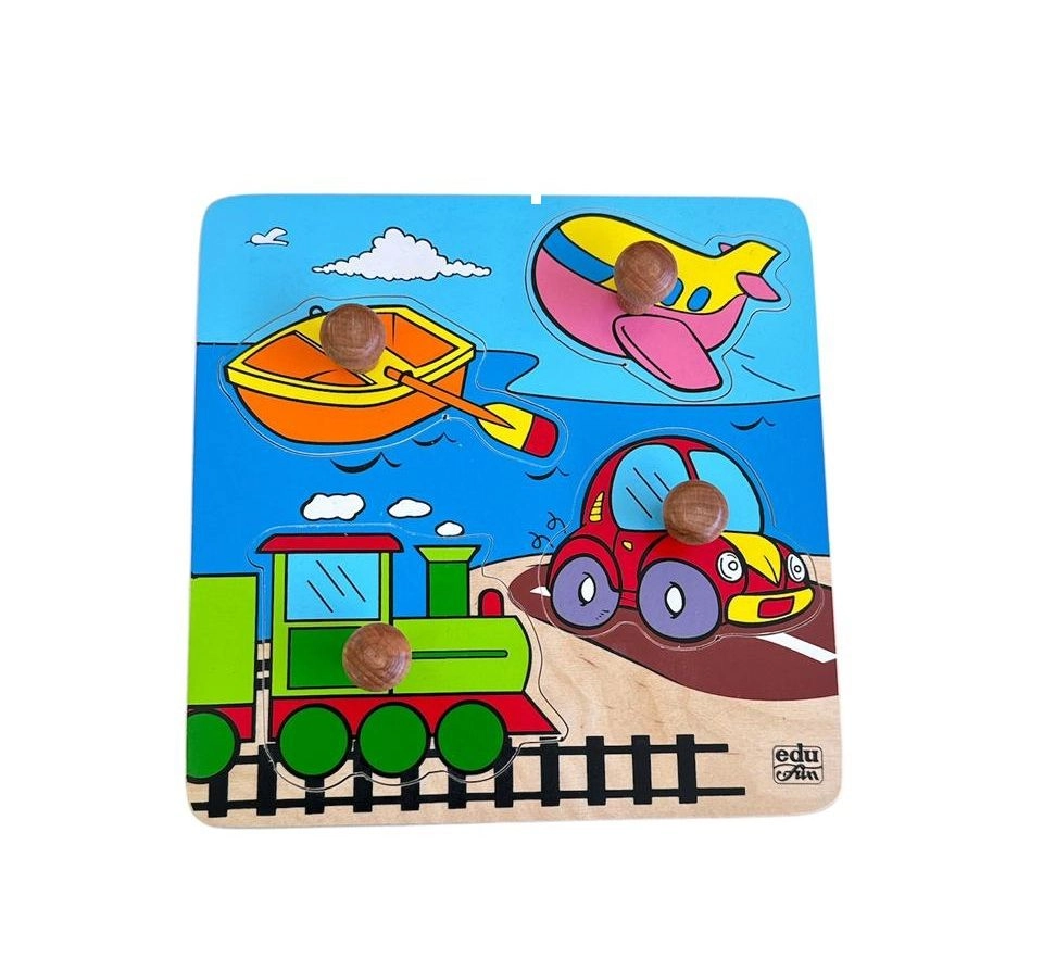 Edu Fun Big Knob Puzzle - Things That Go - Suitable for 18 months & above
