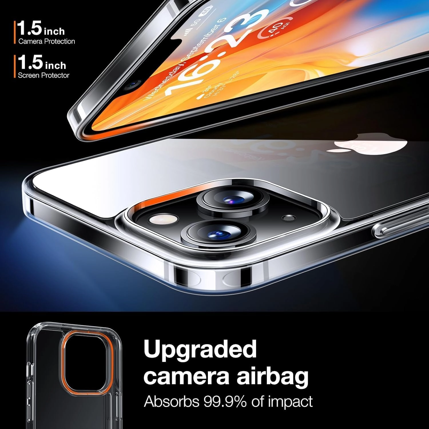 iPhone 15 Case - Transparent Crystal Clear for iPhone 15