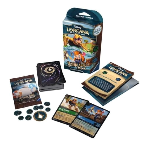 Disney Lorcana: Azure Sea - Emerald and Sapphire Deck - German 60pcs