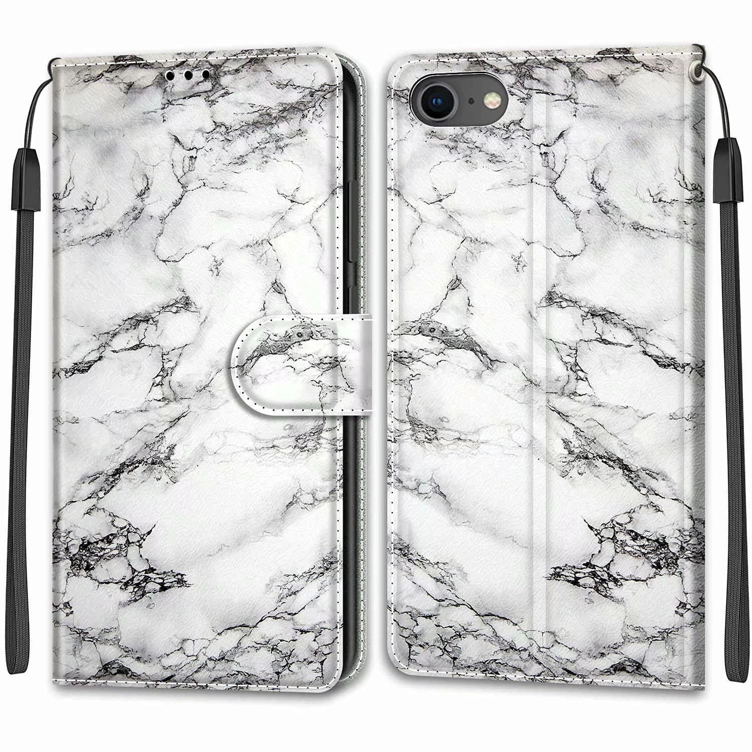 Nadoli Wallet Case Faux Leather, Thermoplastic Polyurethane for iPhone SE 2020