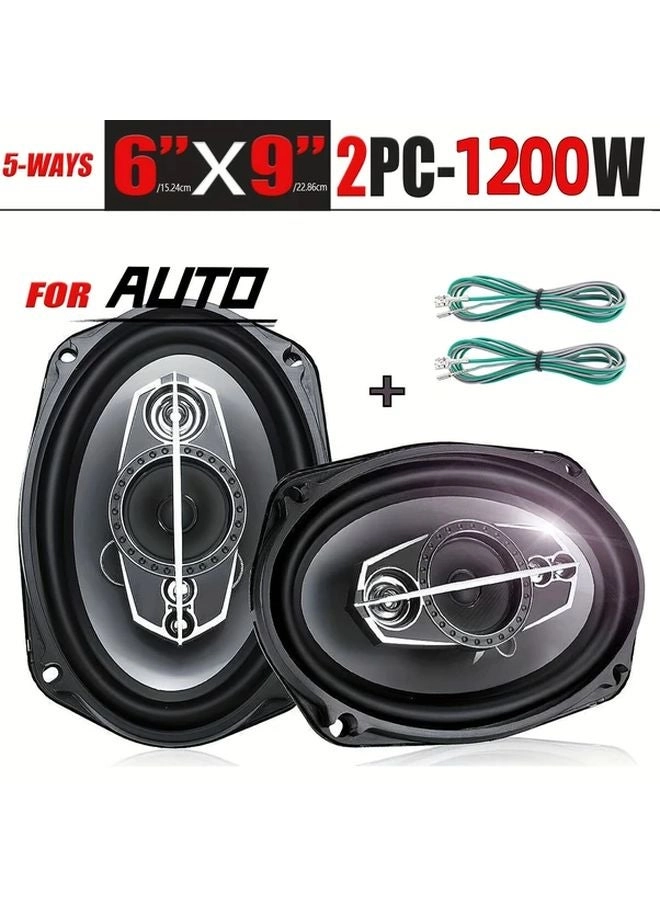 Generic Coaxial Car Speakers - 6x9-inch 5 Way