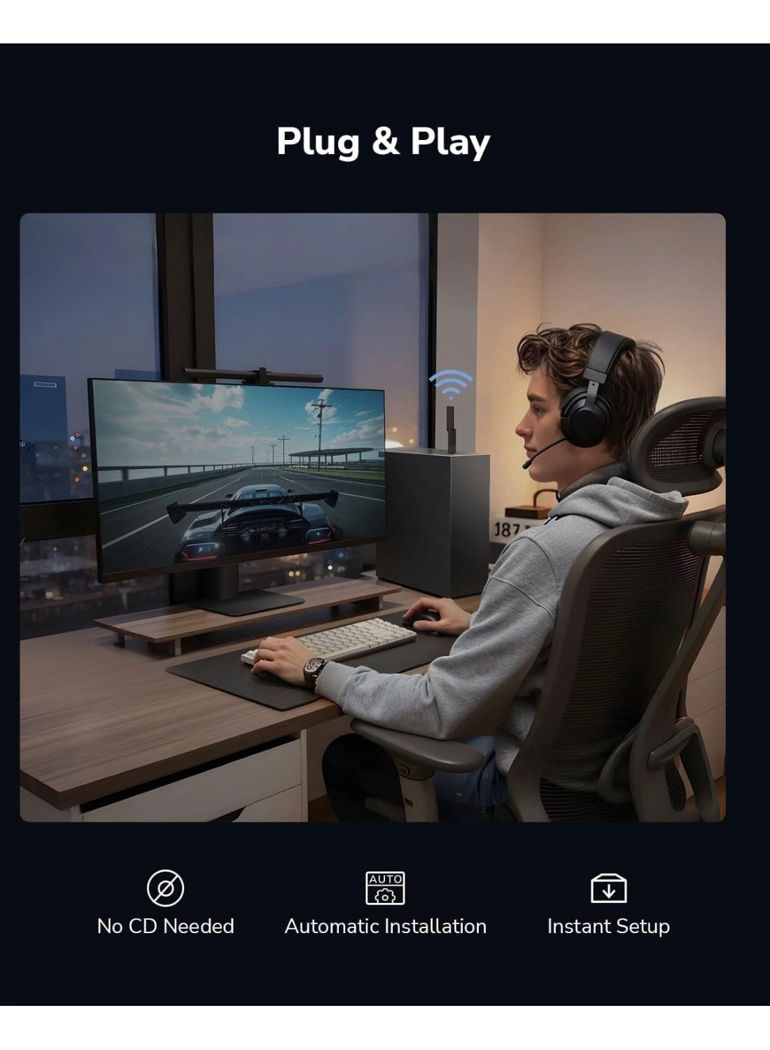 WU5400 - Tri-Band 6GHz/5GHz/2.4GHz USB 3.0 Wireless