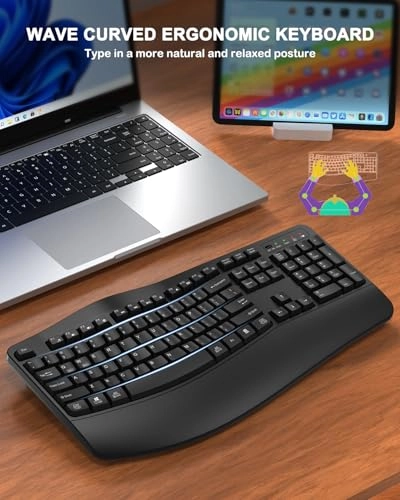 Ergonomic Wireless Keyboard - Wireless