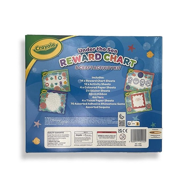 Under the Sea Reward Chart & Craft Activity Kit - 169 Pieces markers or crayons