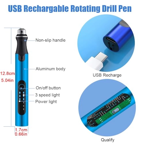 Mini Drill Pen - 3Speed Cordless Rechargeable