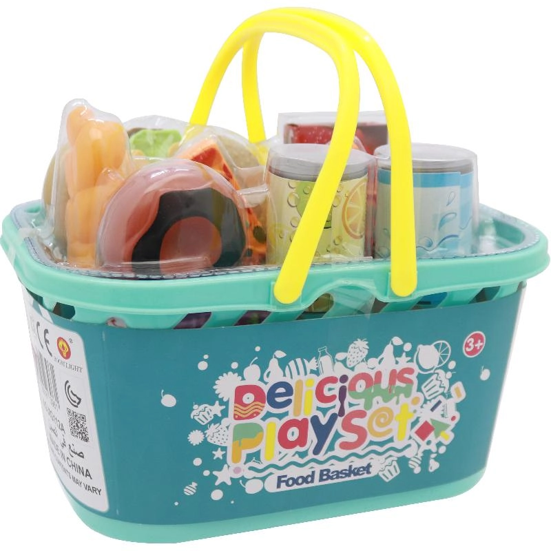 Delicious Play Set Food Basket - Snack Kid's Pretend Play (XG112D)