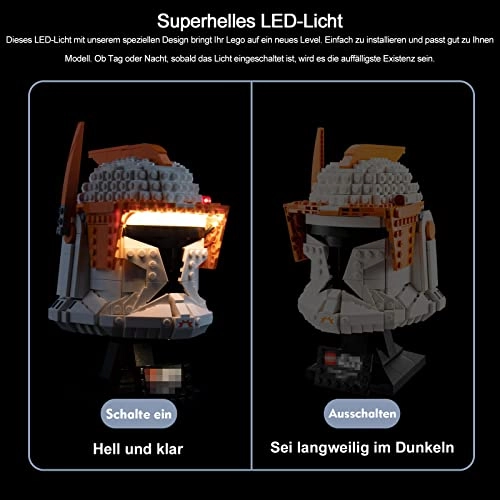 LED Light Set for 75350 Clone Commander Cody Helmet - 1 pcs