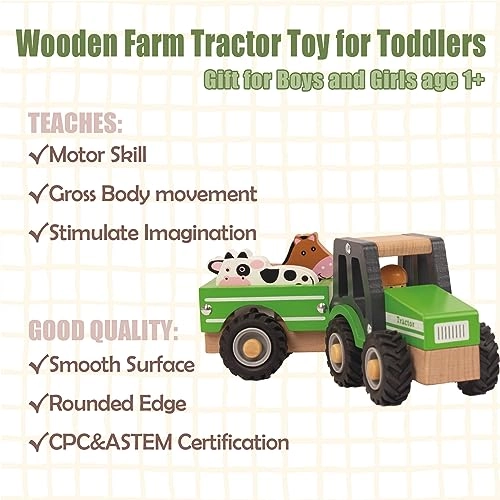 WoodenEdu Farm Tractor - 12 months+