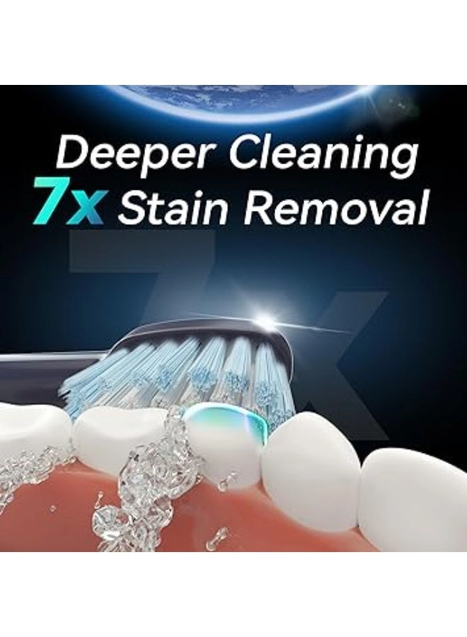 Sonic Electric Toothbrush - 8 Heads 5 Modes Midnight Black