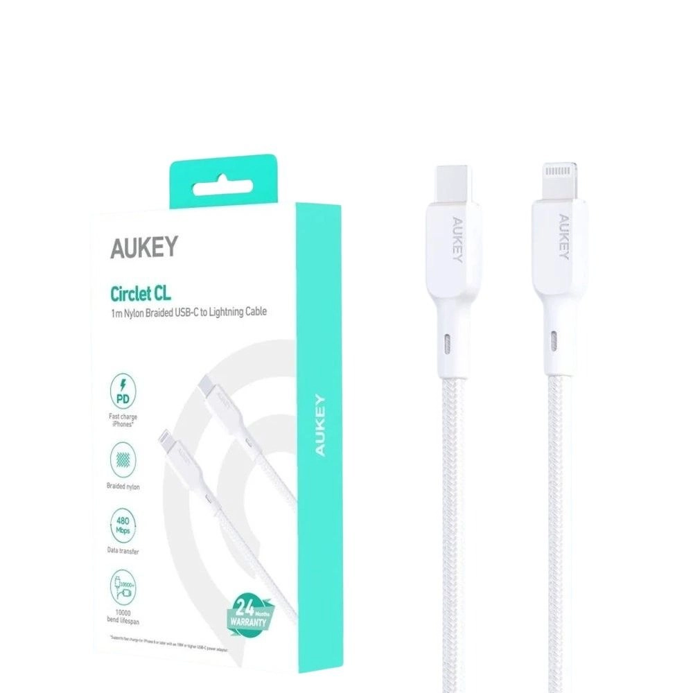 AUKEY Charge Cable USB-C to Lightning 1m Braided