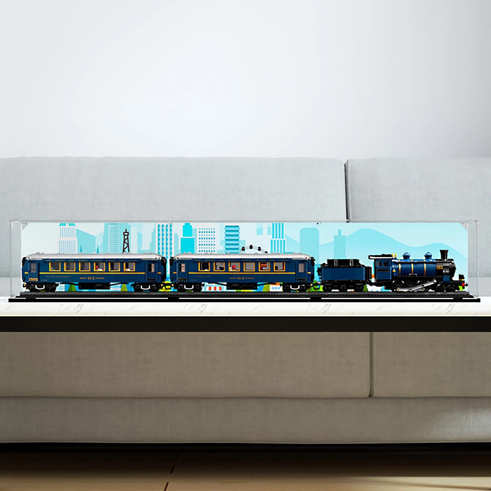 Acrylic Display Case for Lego 21344 - 120 x 15 x 20 cm Dustproof Waterproof