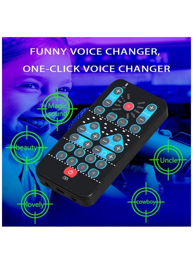 Mobile Computer Sound Card Mini Voice Changer Wireless Microphone