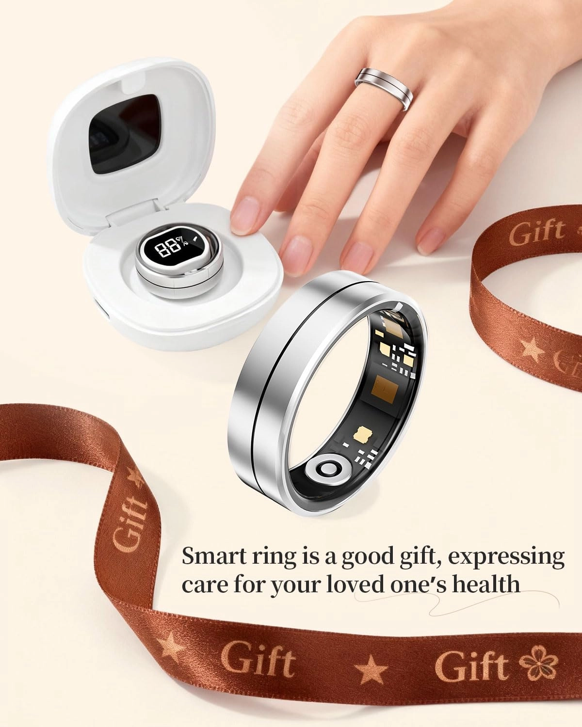 FT Ring - Fitness Health Tracker Sleep Monitoring IP68 Waterproof