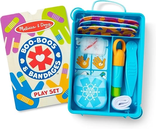 Melissa & Doug Boo-Boos & BandAges Reusable Play Set - 3+ 15 pieces