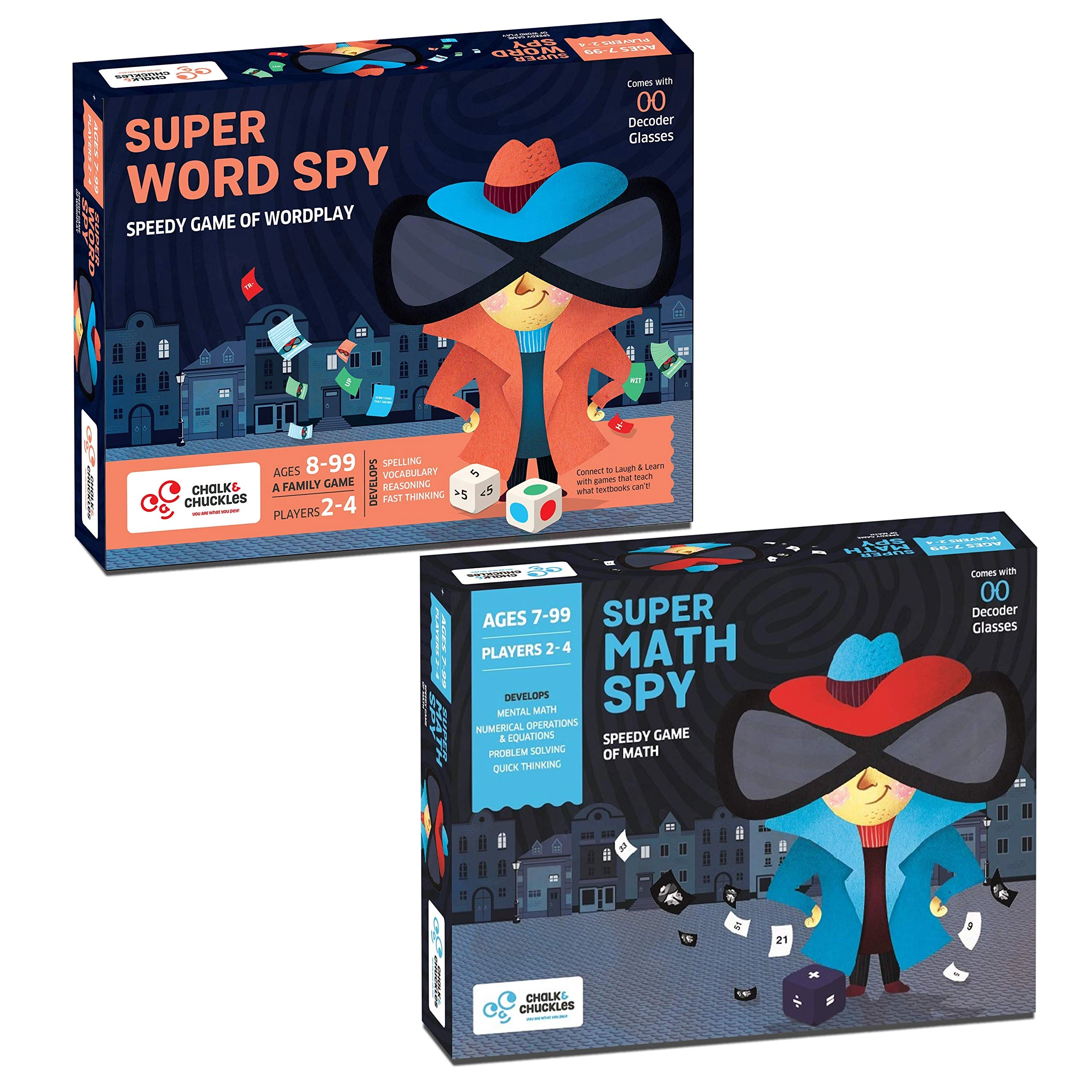 Super Math Spy + Super Word Spy - 8 to 99 Years 2 pieces