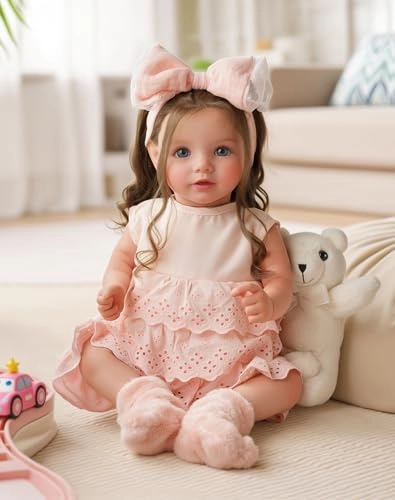 Dara Reborn Baby Doll - 20 Inch Vinyl Brown Hair Ages 3+