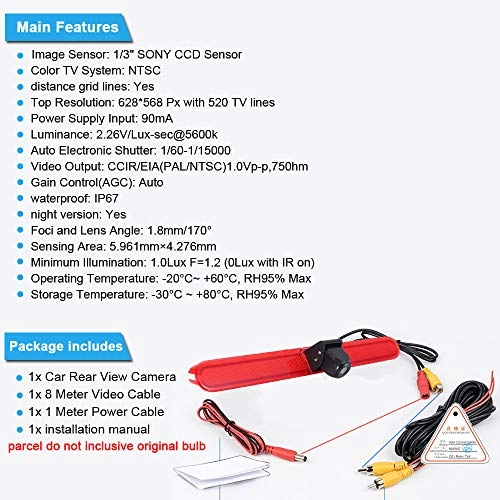 Rear View Camera - Night vision 628 x 568 pixels