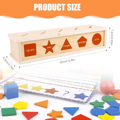 Ghazal Wooden Color Shape Sorting Box - 36 months - 3 years 25 pieces