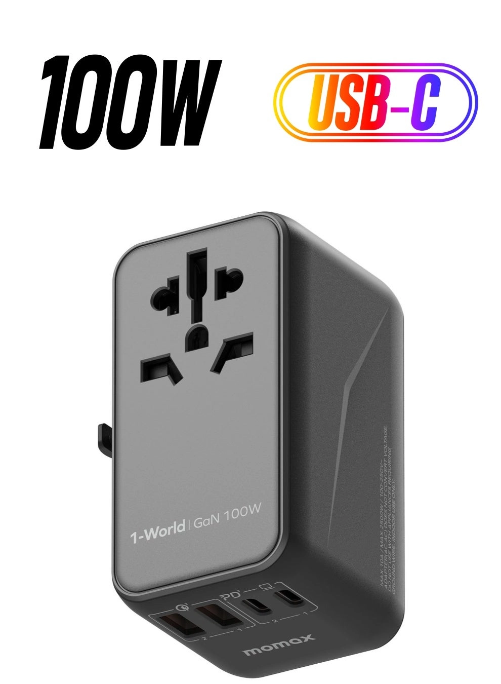 Momax UA10D - JP, US, AU, EU, UK 100W