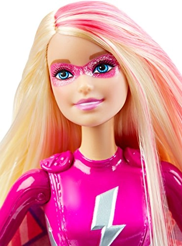 Barbie Power Super Hero Doll - Blonde hair streaked with pink translucent pink power piece