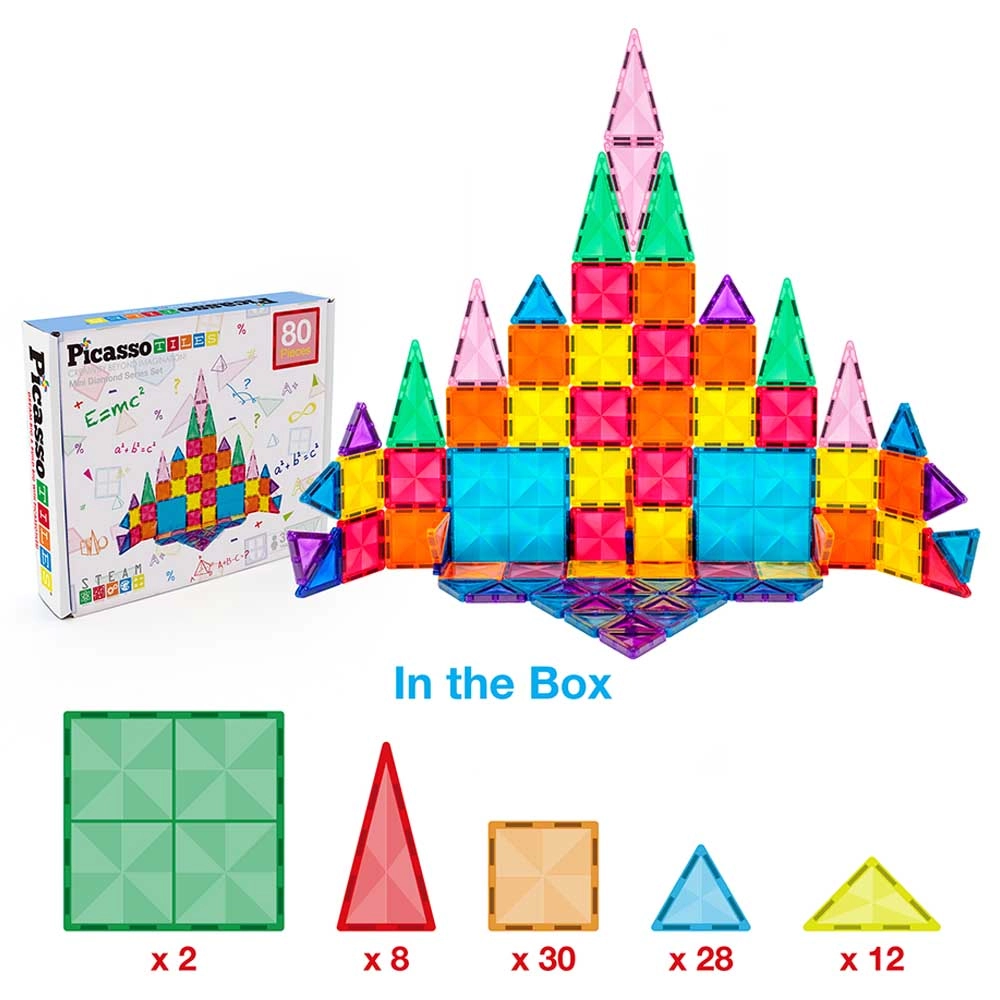 Magnetic Mini Diamond Tiles - 80 pcs