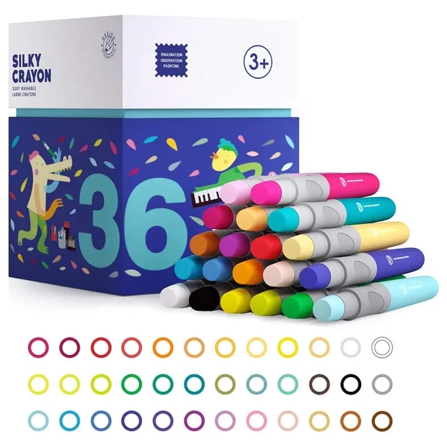 Washable Rotary Crayons - 36 Colours